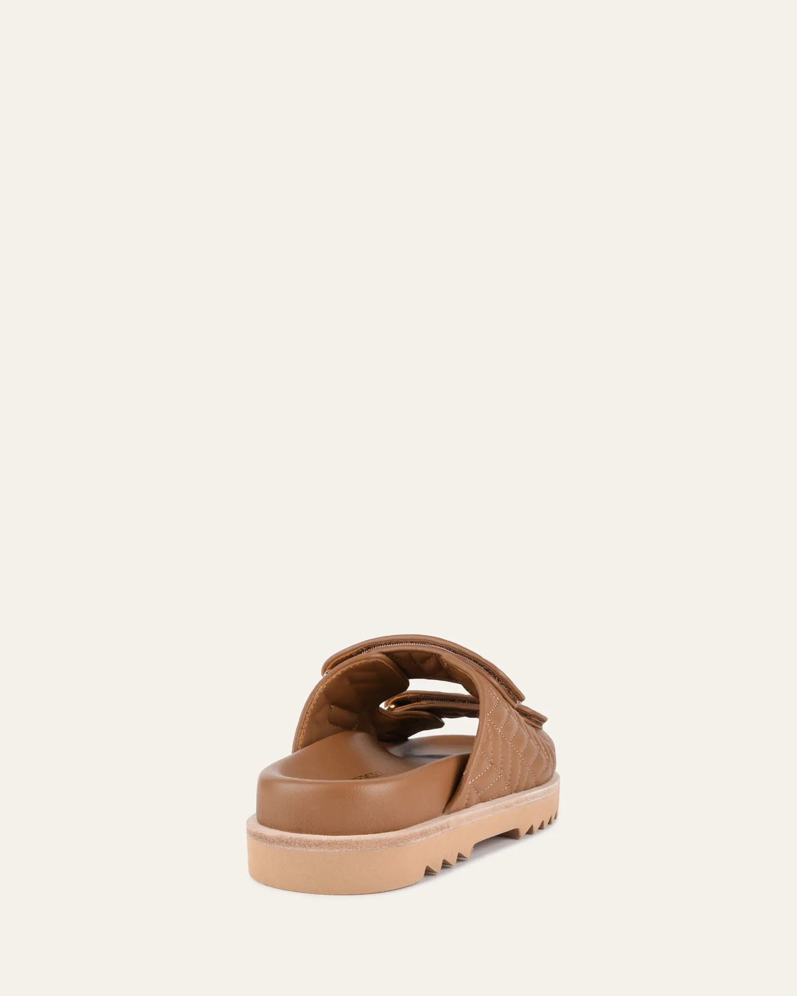 VERITY FLAT SANDALS CARAMEL LEATHER