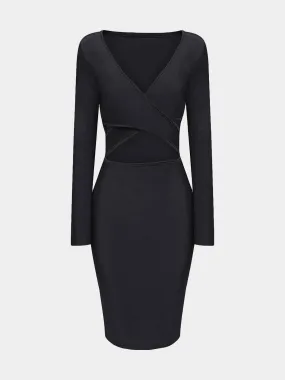 Wholesale Black Cut Out Midi Dress