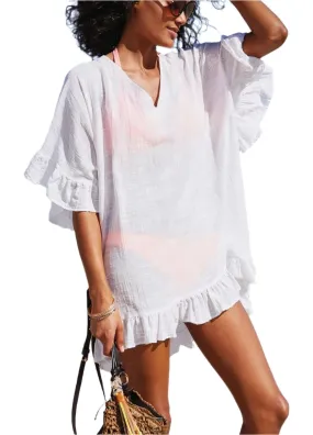 Women's Ruffle Cover-Up Dress